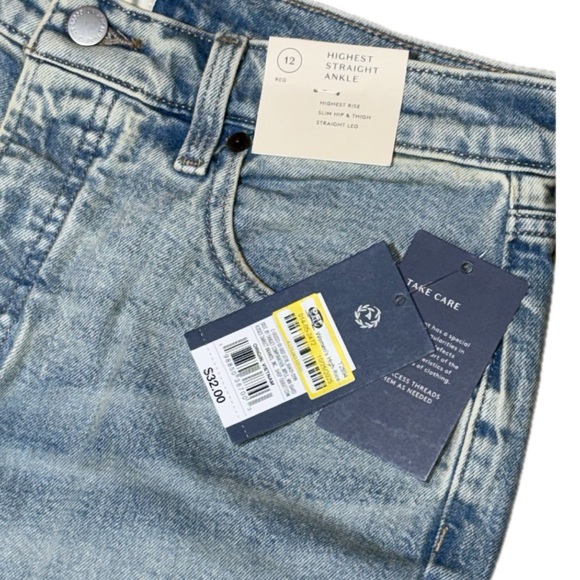 👖🛹 UNIVERSAL THREAD NWT Highest Straight Ankle Jeans | Raw Hem | Streetwear | 12 - Picture 3 of 7
